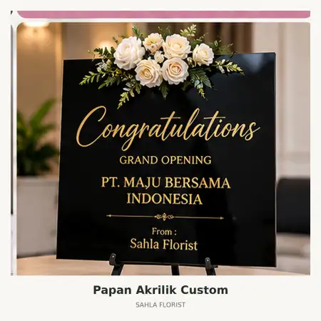 Papan Bunga Akrilik Cibeureum